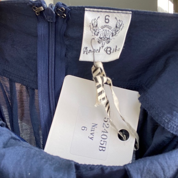 Navy Blue Halter Dress with 2 Slits - Picture 3 of 4